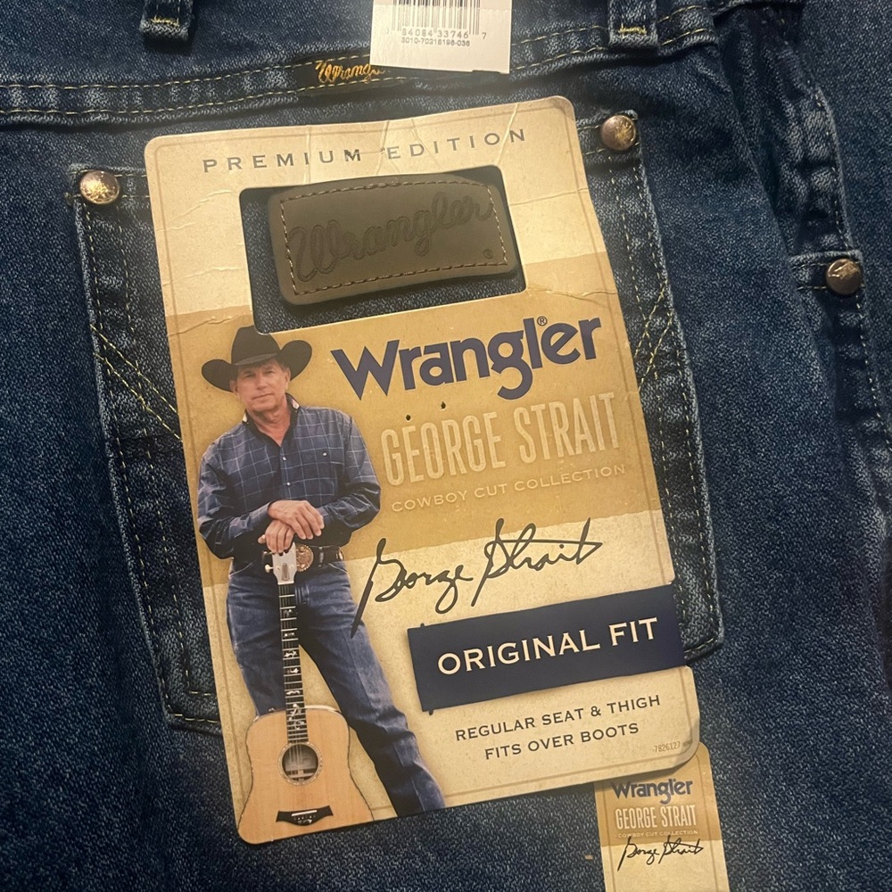 Wrangler George Strait Premium Edition Men's Jeans - Dark Blue